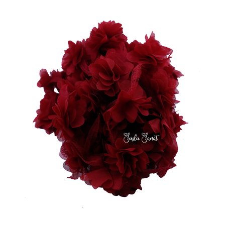 BORDO LAZER KESİM 120’Lİ ÇİÇEK PAKET