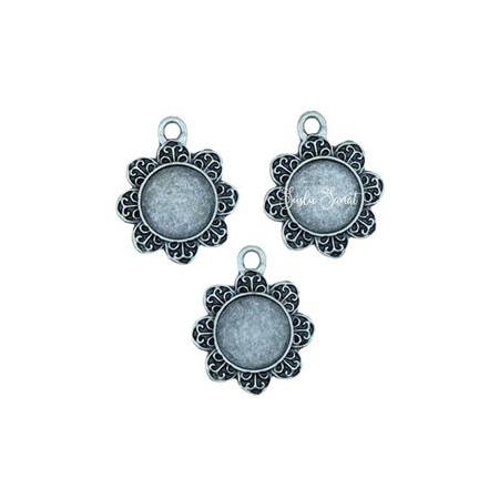 YUVARLAK ÇİÇEK ŞEKLİNDE NİKEL TAKI UCU